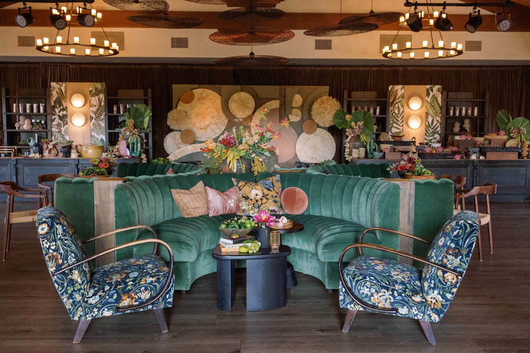 Louise Green Banquette Couch