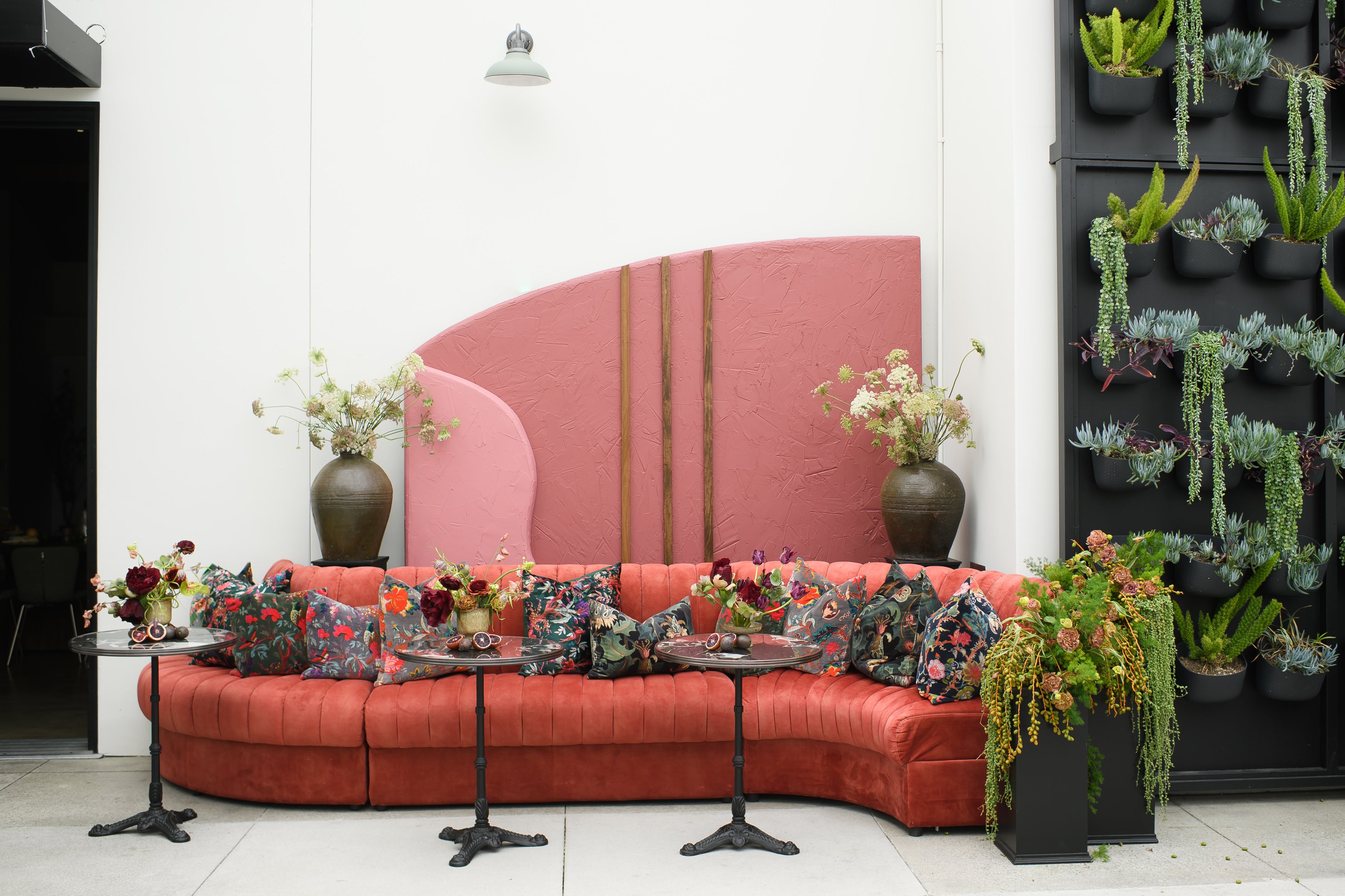 Thelma Strawberry Banquette Couch – FOUND RENTAL CO