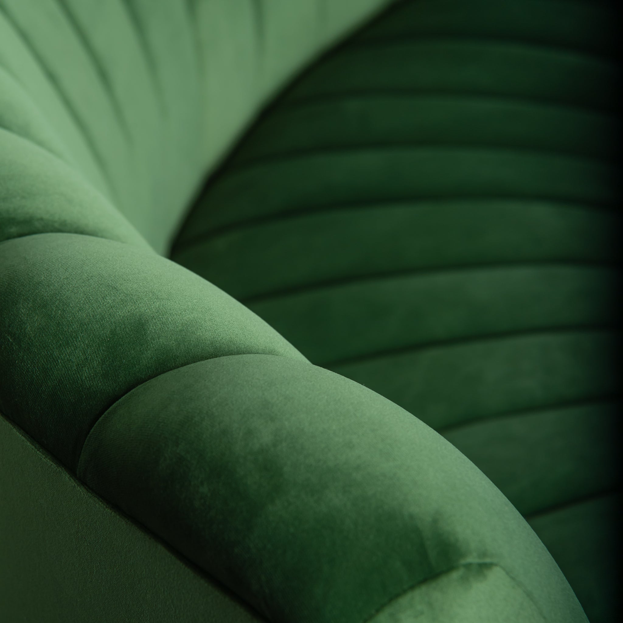 Louise Green Banquette Couch – FOUND RENTAL CO