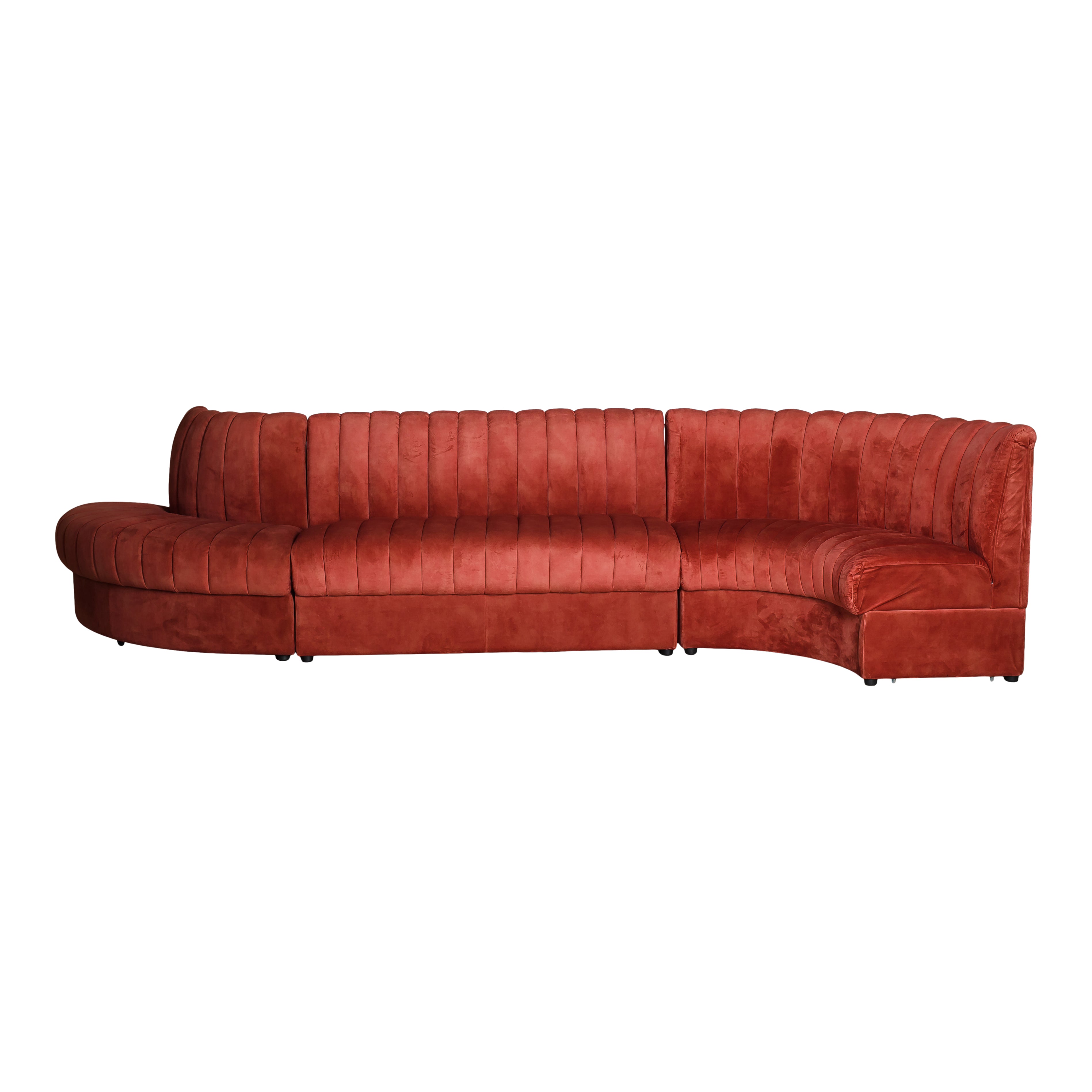 Thelma Strawberry Straight Banquette Couch – FOUND RENTAL CO