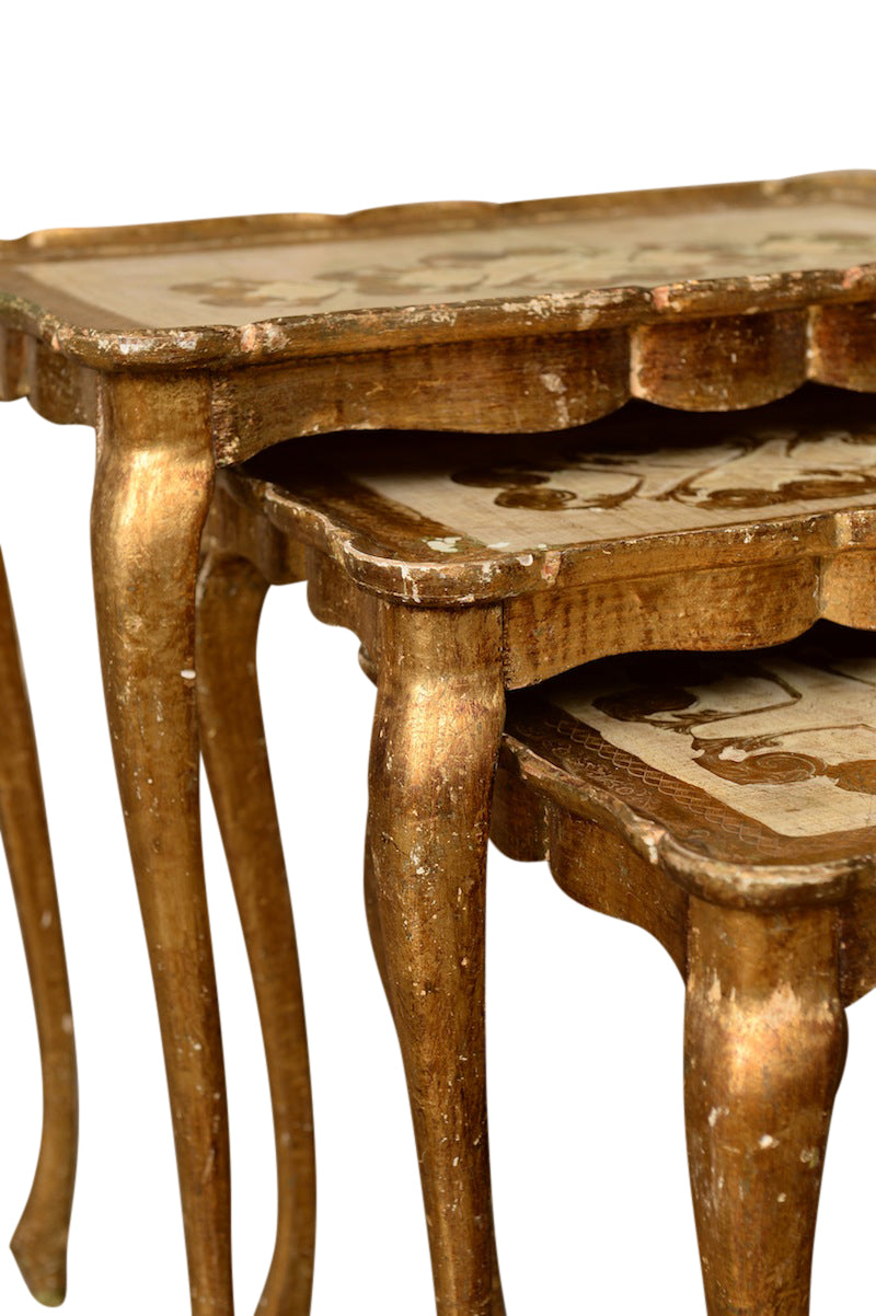 Seurat Gold Nesting Tables (set of 3)