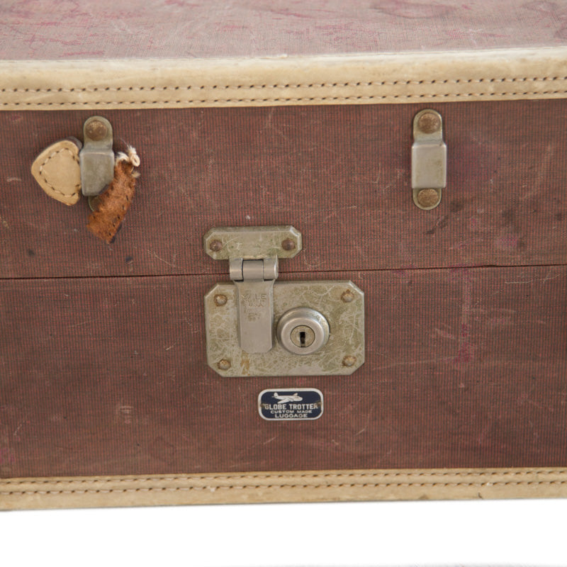 Plum Leather Suitcase