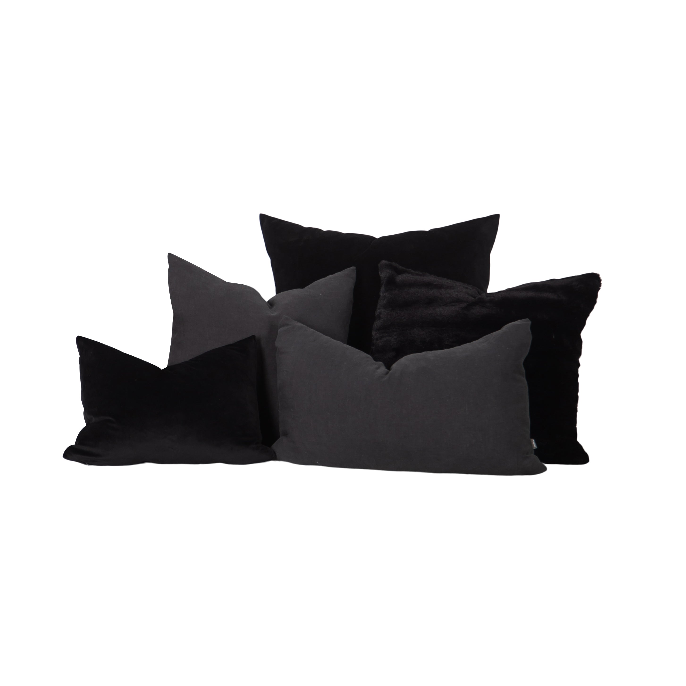 Classic Black Pillows (set of 3)