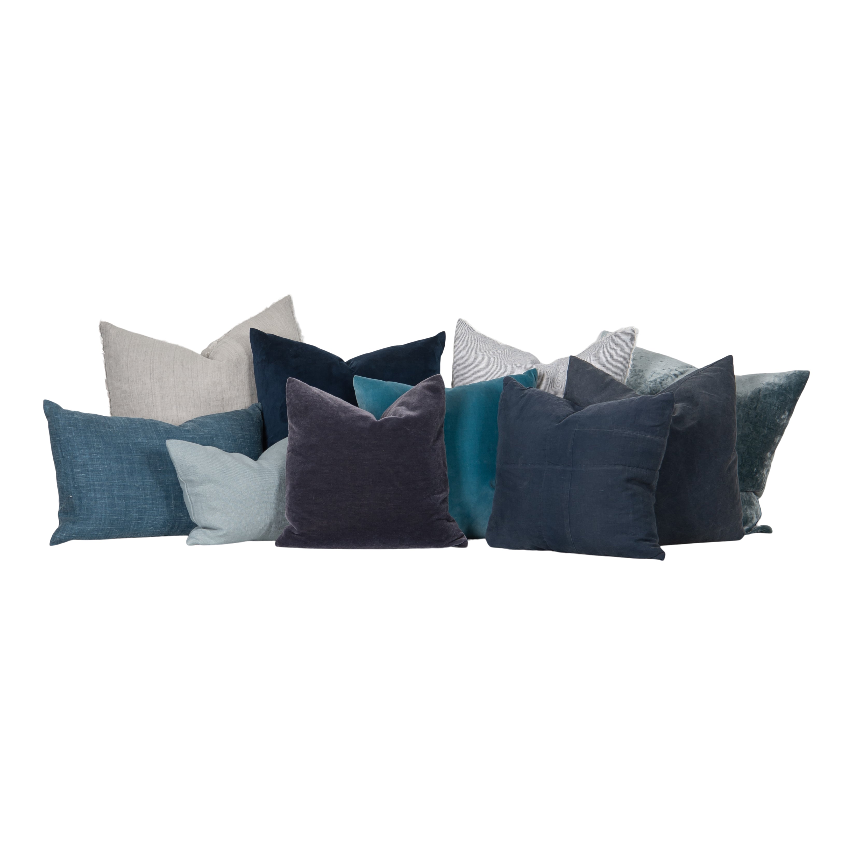 Classic Blue Pillows (set of 3)