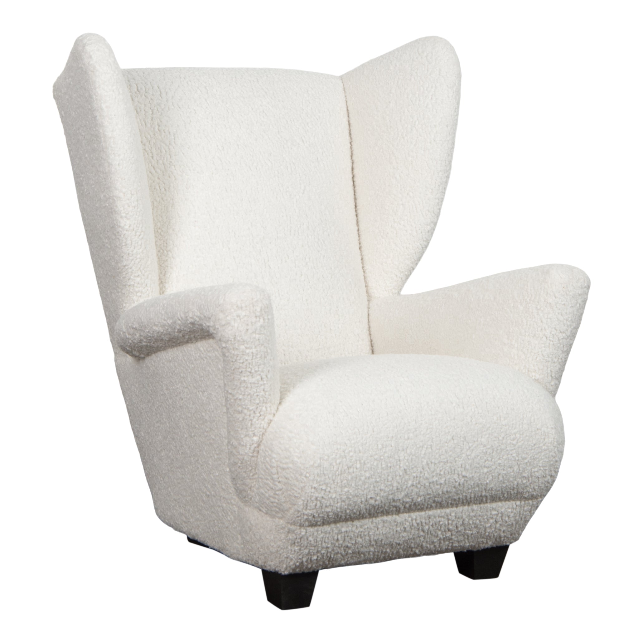 Emberly White Wingback Chair