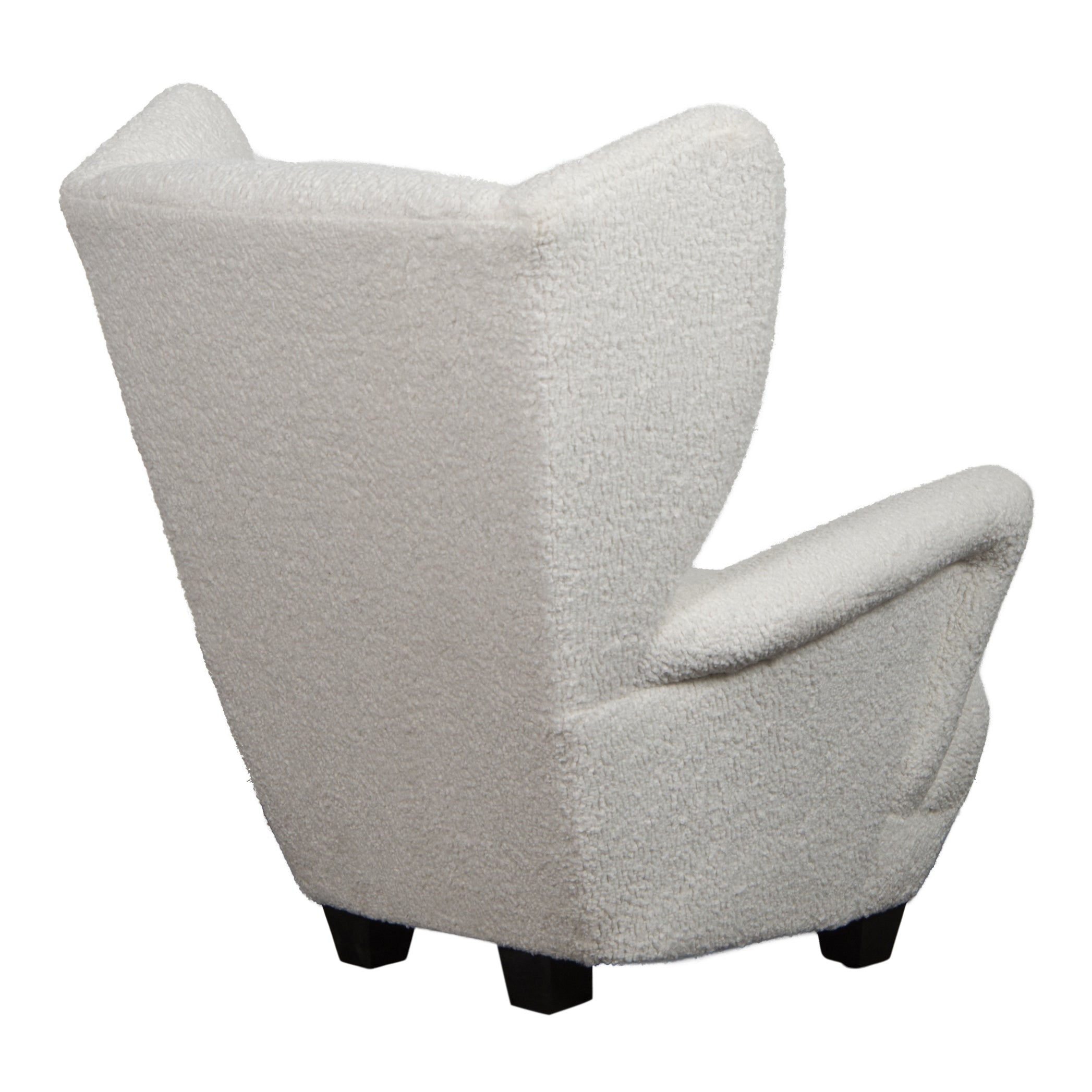 Emberly White Wingback Chair