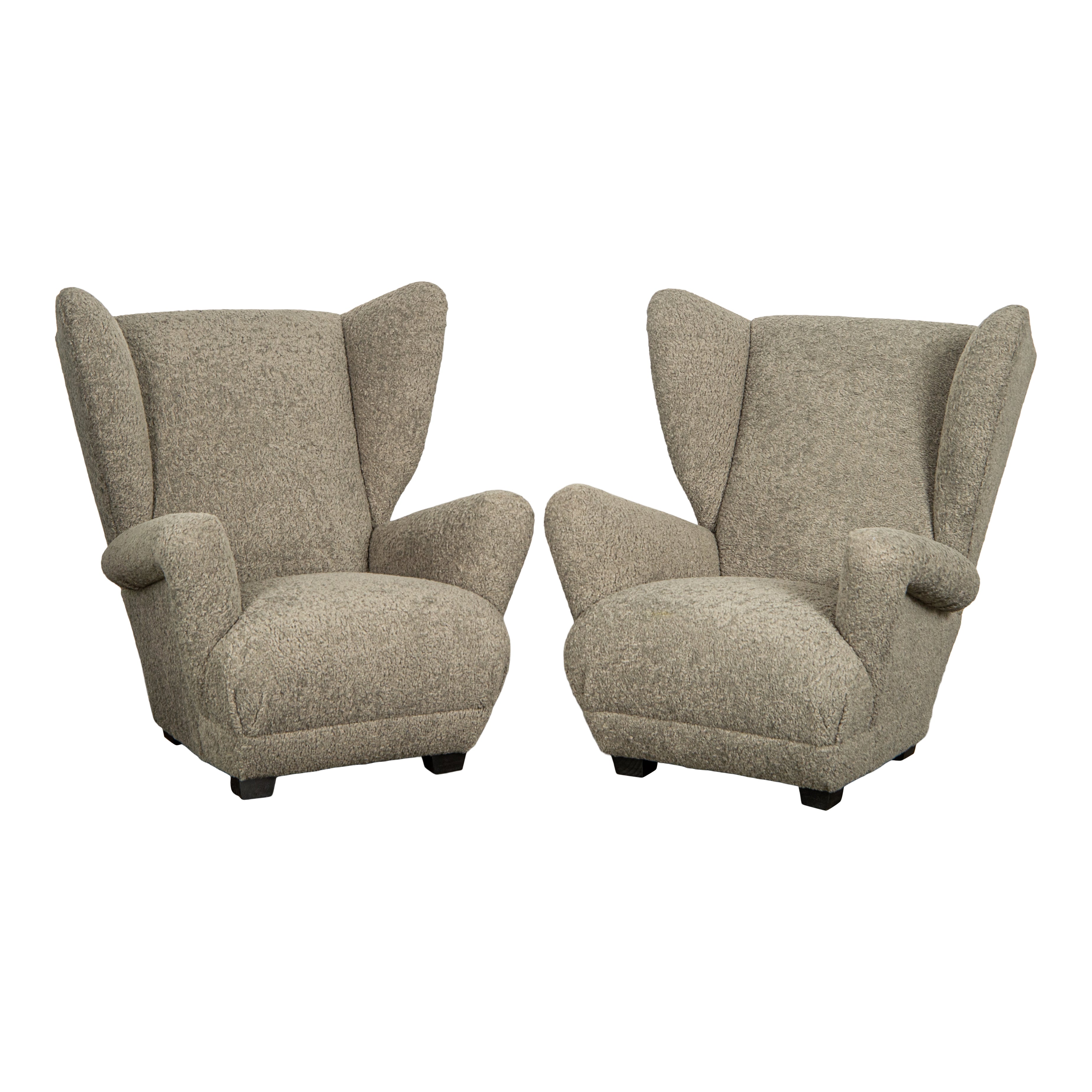 Emberly Grey Wingback Chair