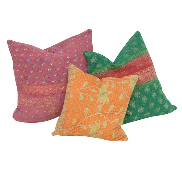 Karana Kantha Pillows (Set of 3)