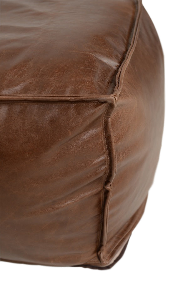 Apres Leather Pouf