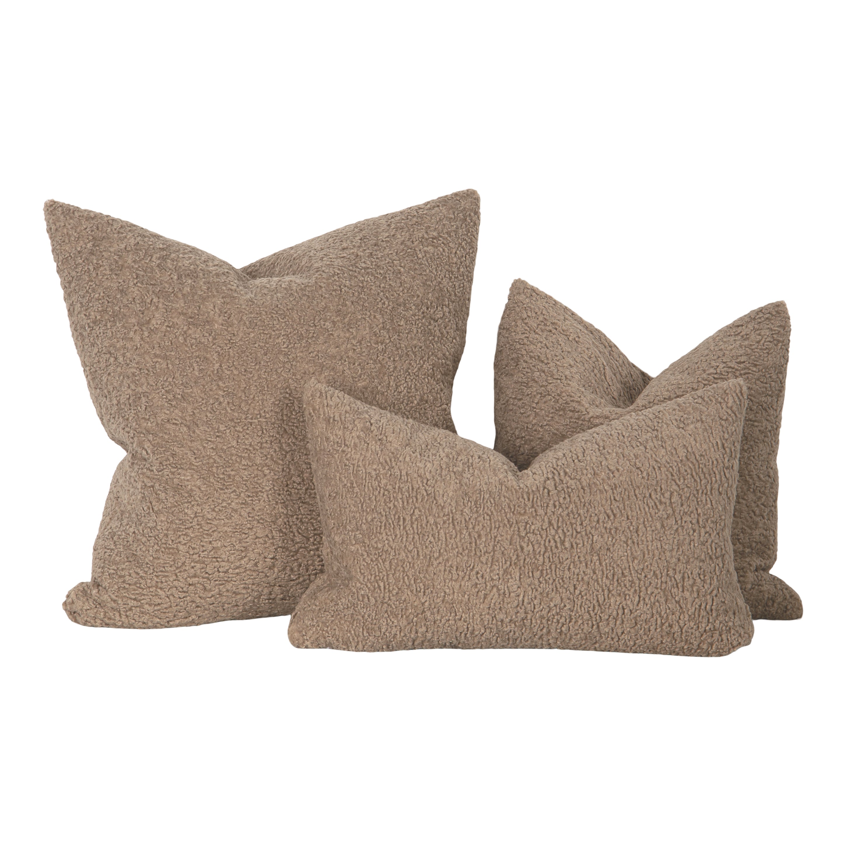 Kate Toffee Bouclé Pillows (set of 3)