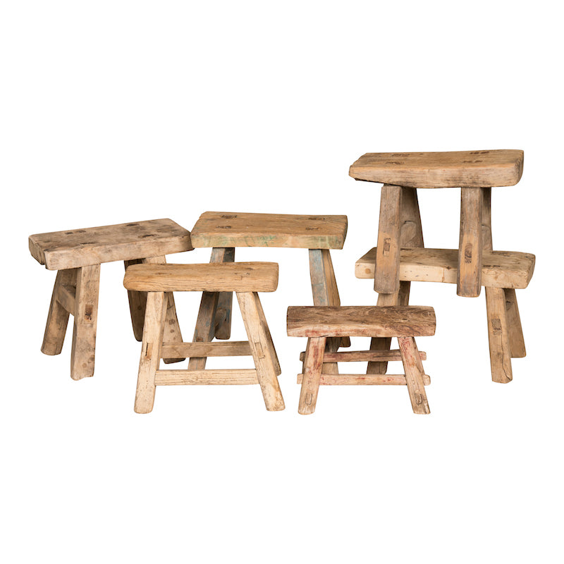 Oso Wooden Stools (Set of 3)