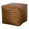 Romeo Square Leather Pouf