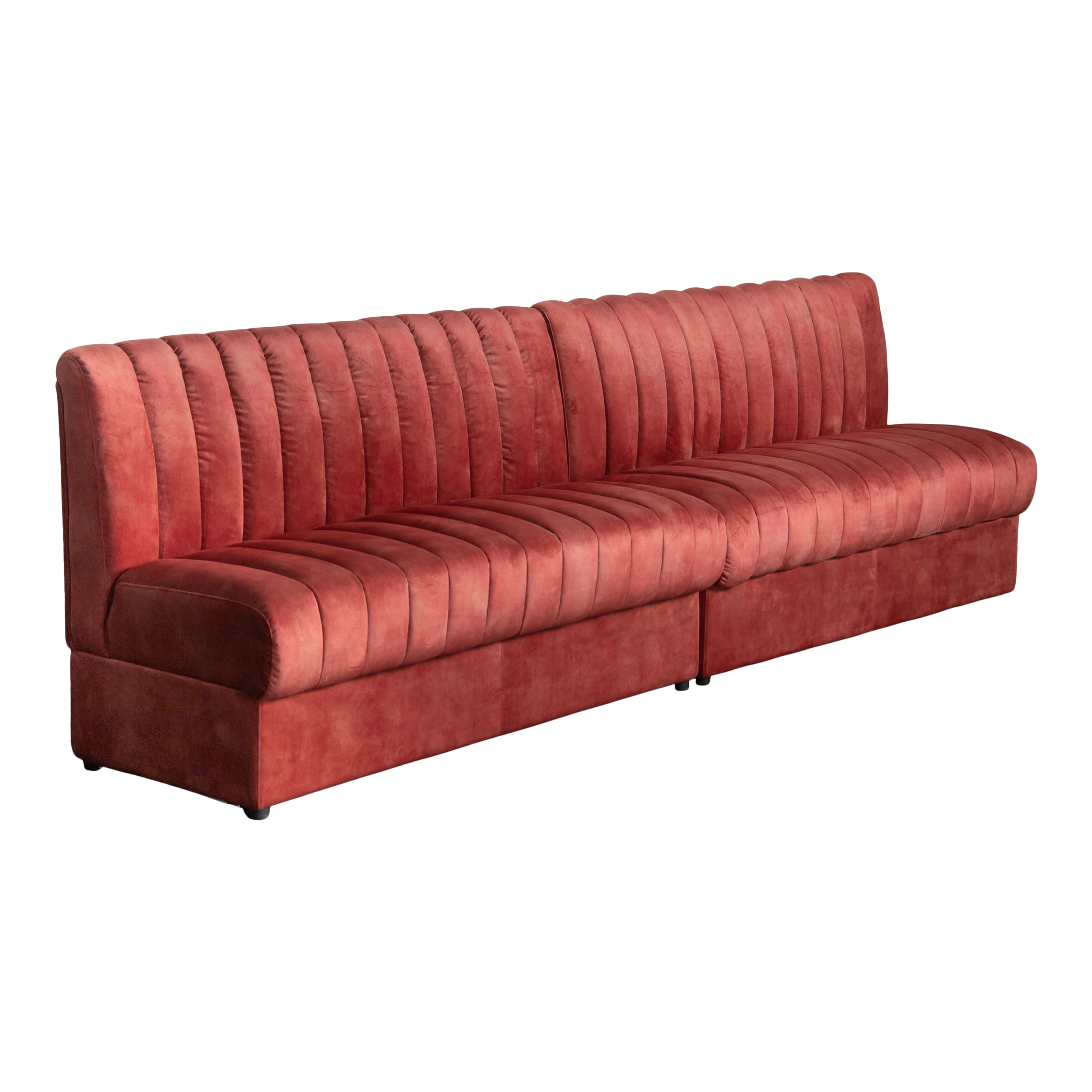Thelma Strawberry Straight Banquette Couch – FOUND RENTAL CO